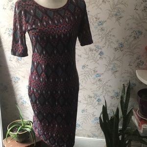 LuLaRoe Julia dress small Aztec print